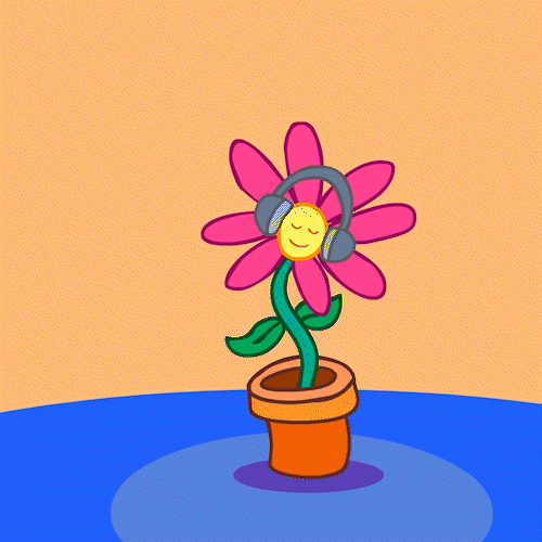 This pink flower is a-movin' and a-groovin' to music only it can hear.